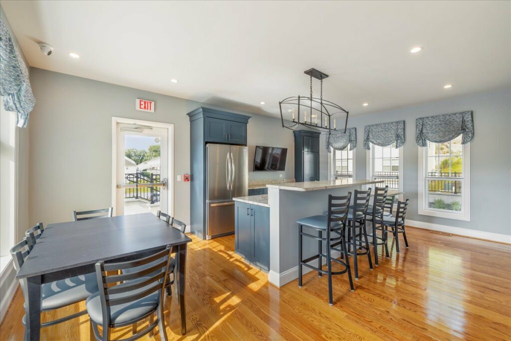 Kitchen with Blue Cabinets
